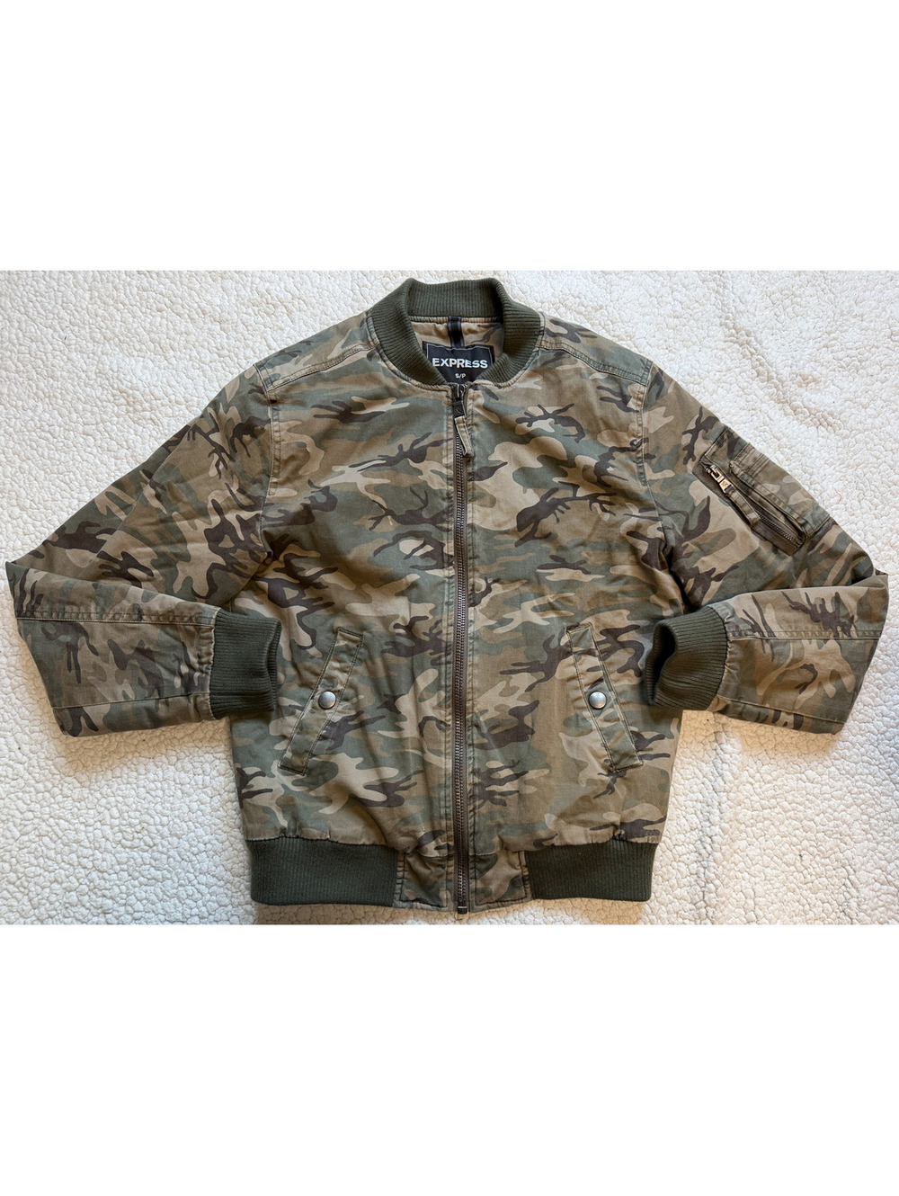 Women's Camo Bomber Jacket